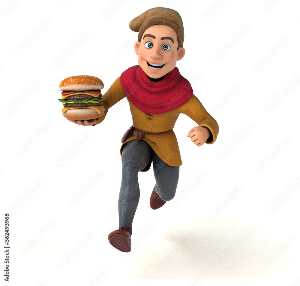 3D Illustration of a medieval historical character 3D Illustration of a medieval historical character
