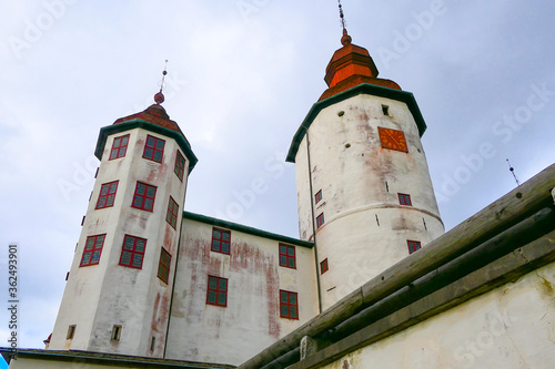 Lidkoping, Sweden The medieval Lacko Castle on the southern shore of Lake Vanern photo