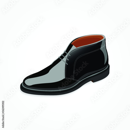 black shinny men formal shoe