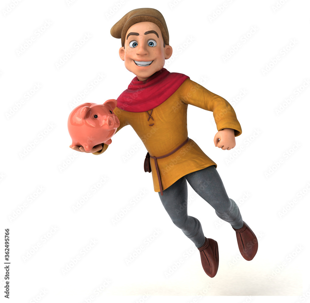 3D Illustration of a medieval historical character 3D Illustration of a medieval historical character