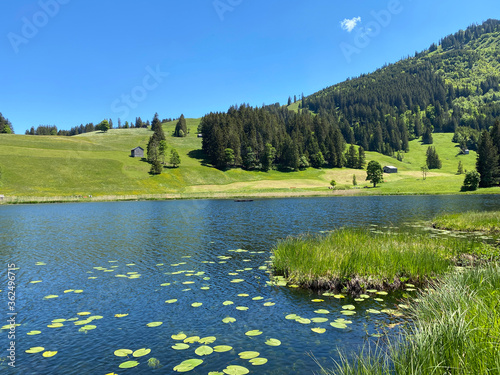 The main lake Schwendisee (Vorder Schwendisee) in the Obertoggenburg region, Wildhaus - Canton of St. Gallen, Switzerland (Kanton St. Gallen, Schweiz) photo