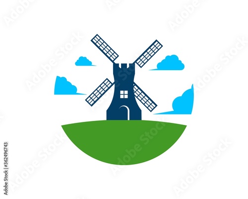 Windmill fortress with beautiful sky