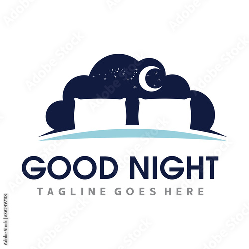 Bed Logo. Sleep Logo Vector