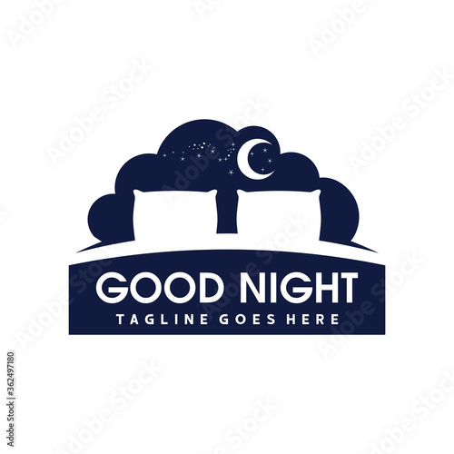 Bed Logo. Sleep Logo Vector