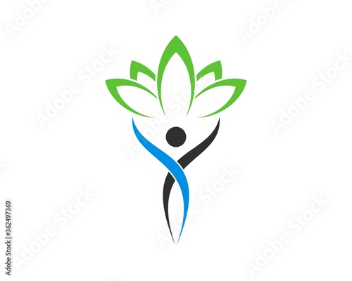 Healthy people with cannabis leaf