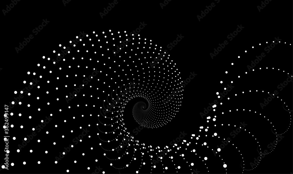 abstract fractal on Back background,3D Illustration background with spiral,black and white backdrop. abstract fractal on Back background,3D Illustration background with spiral,black and white backdrop.