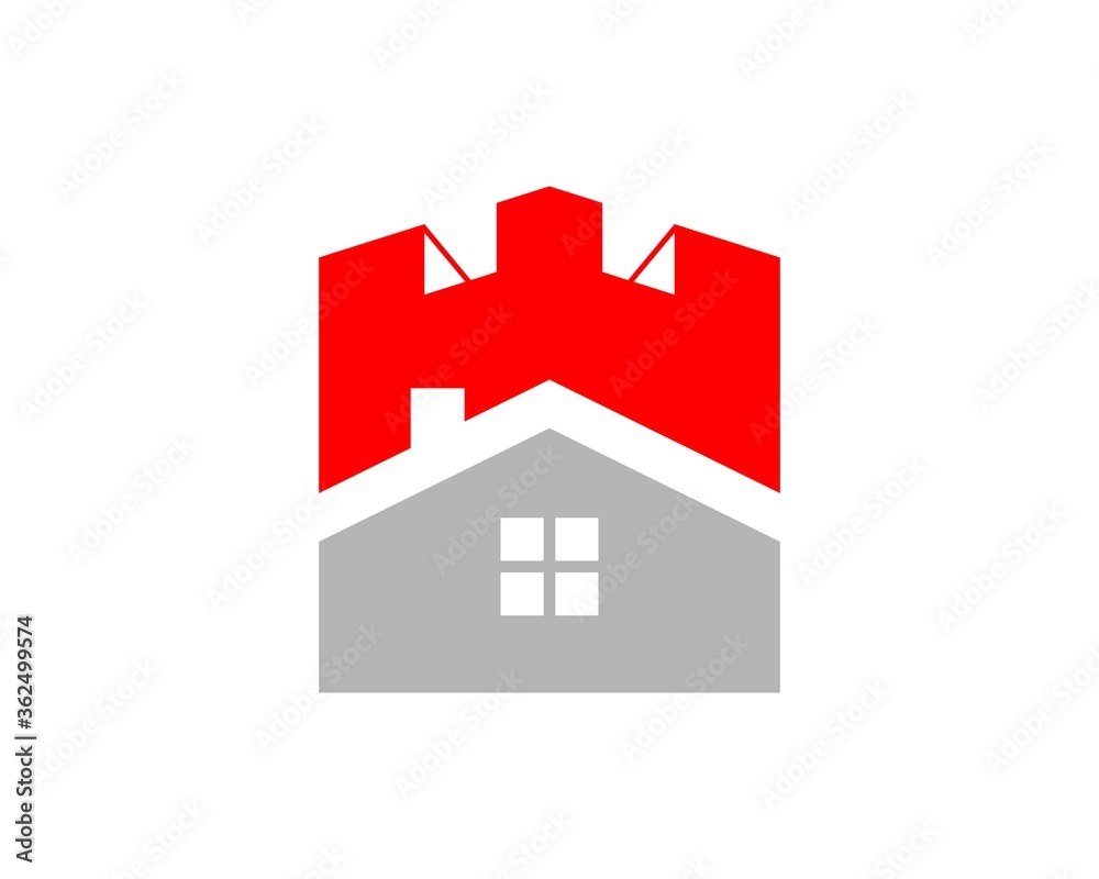 Fortress and simple house Fortress and simple house