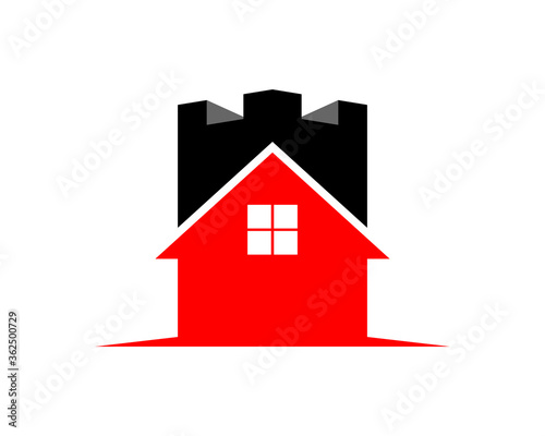 black fortress and red house