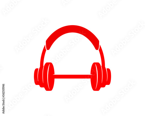 Earphone with dumbbell gymnastic