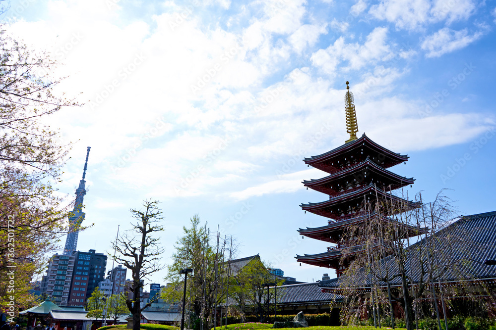 浅草寺の五重塔 浅草寺の五重塔