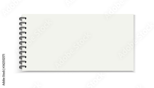 Spiral Notebook Template - Empty Vector Illustration With Copy Space - Isolated On White Background