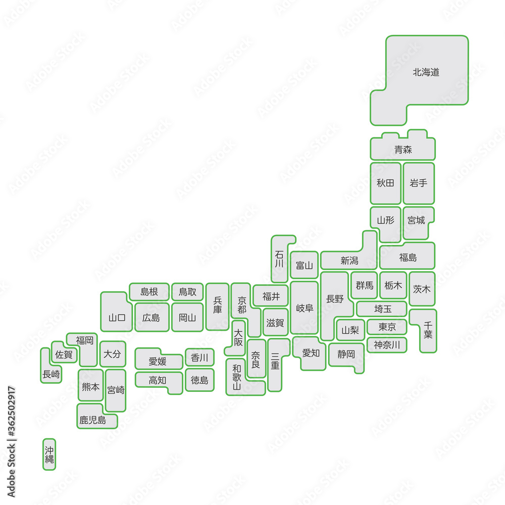 日本都道府県地図