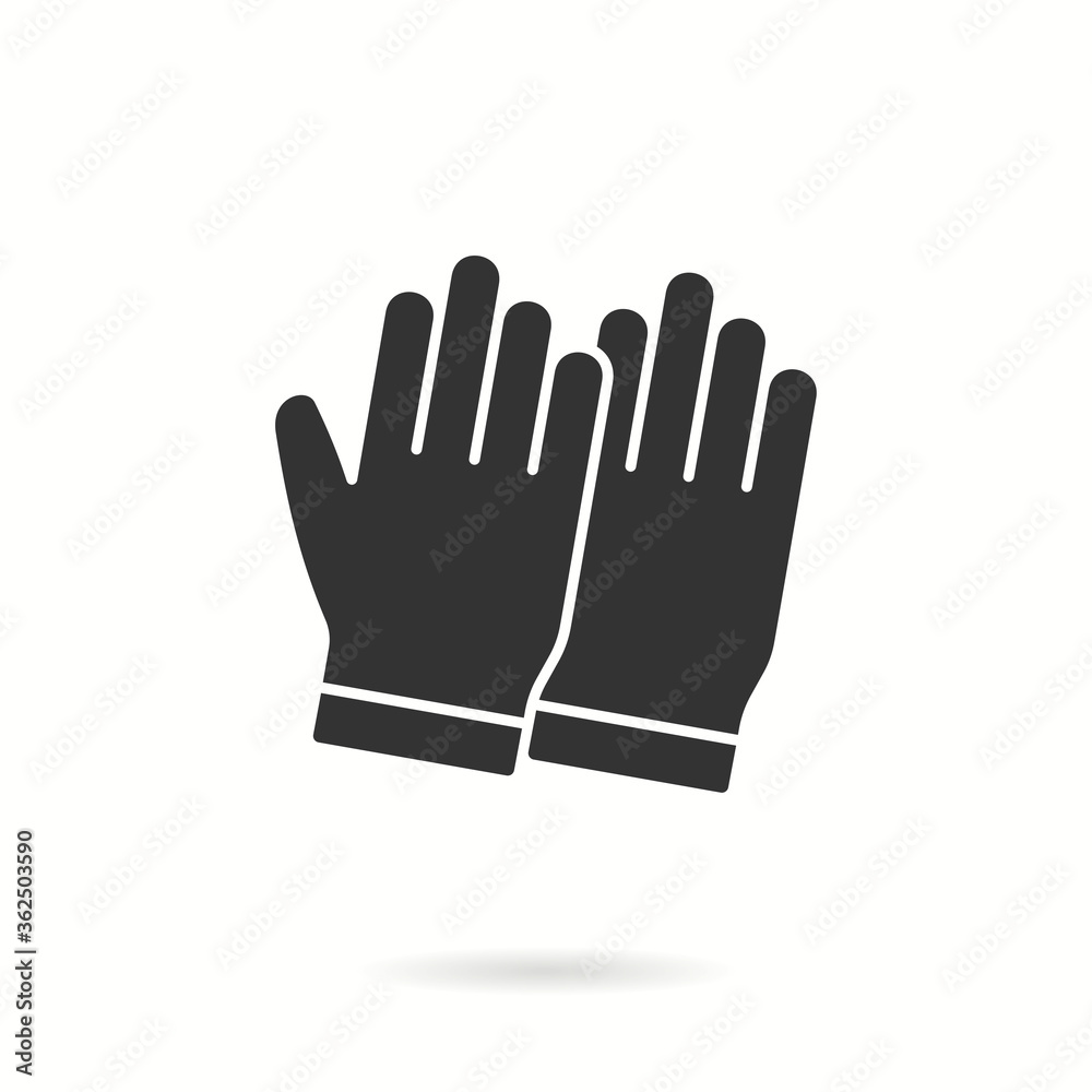 Obraz premium Protective gloves icon. Vector illustration.