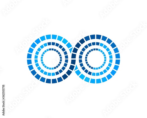Infinity pixel logo template