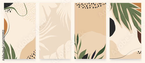 Trendy abstract artistic templates for social media platform. Modern universal vector illustrations. Soft pastel colors. 