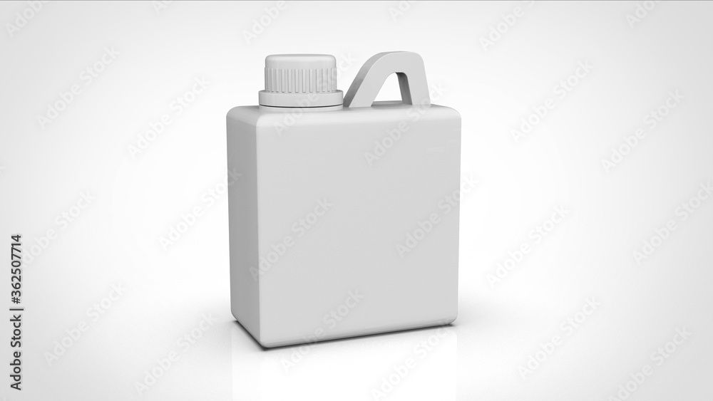 Blank Plastic Liquid or Oil Container on white background Blank Plastic Liquid or Oil Container on white background
