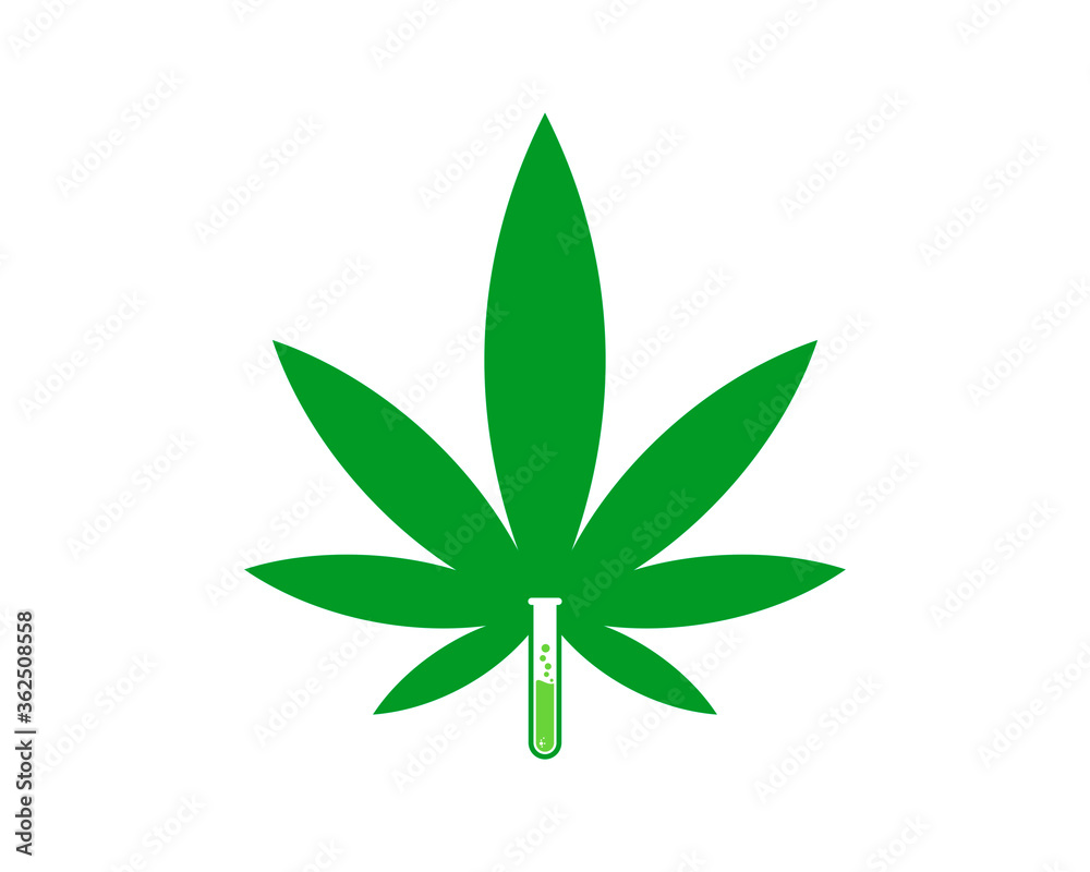 Cannabis with bottle laboratory Cannabis with bottle laboratory