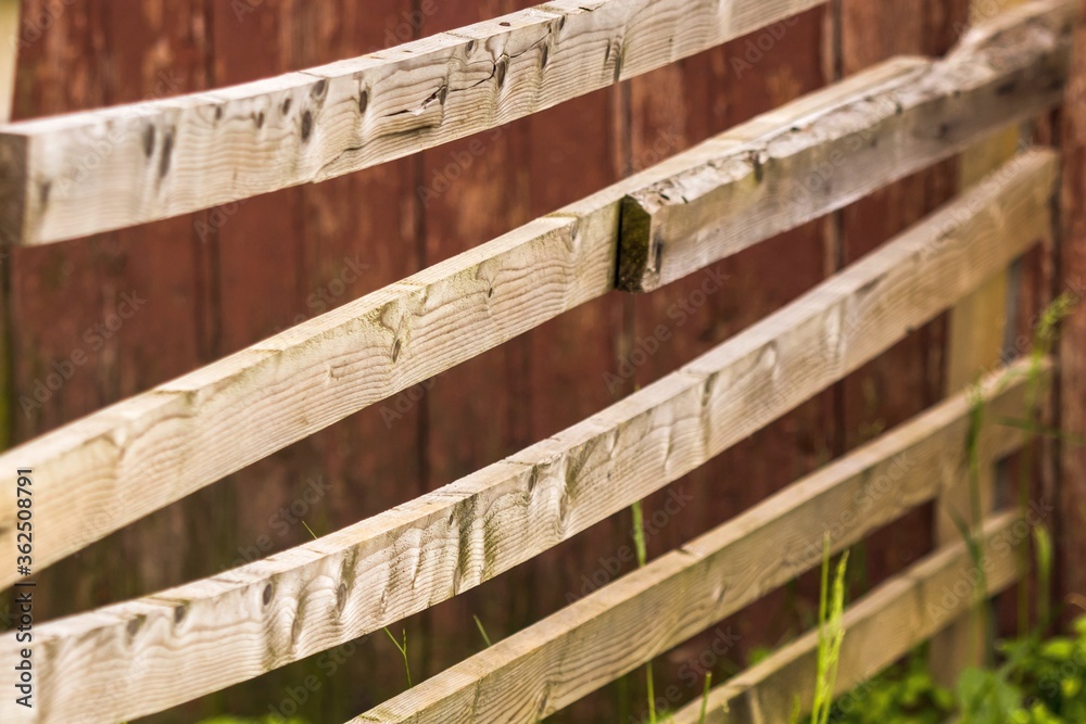 Rustic background with old wooden fence