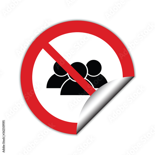 no people icon. forbidden sign. epidemic  coronavirus covid-19 