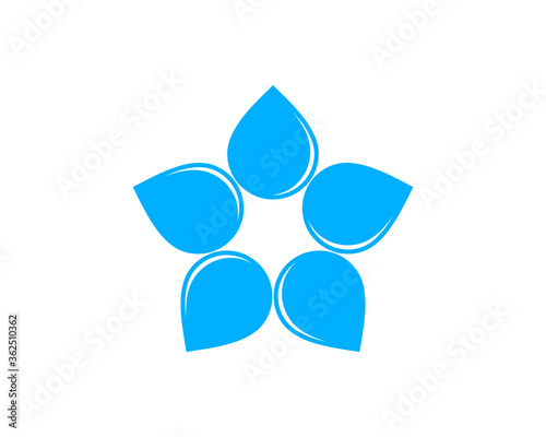 Star with water drop