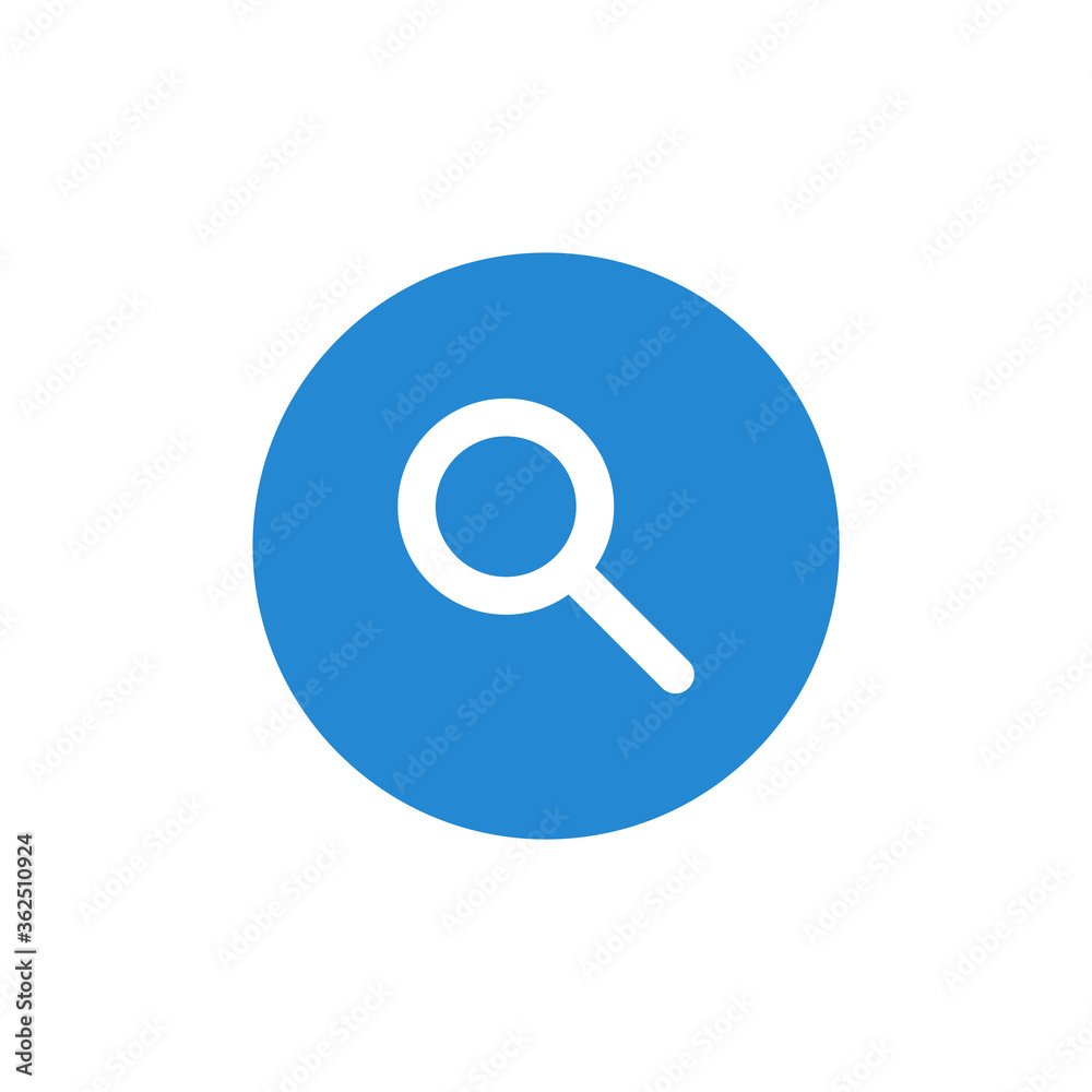 magnifying glass icon vector on white background magnifying glass icon vector on white background