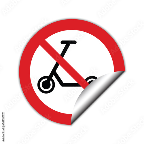  no Kick scooter icon. no Kick scooter icon. The red circle prohibiting sing 