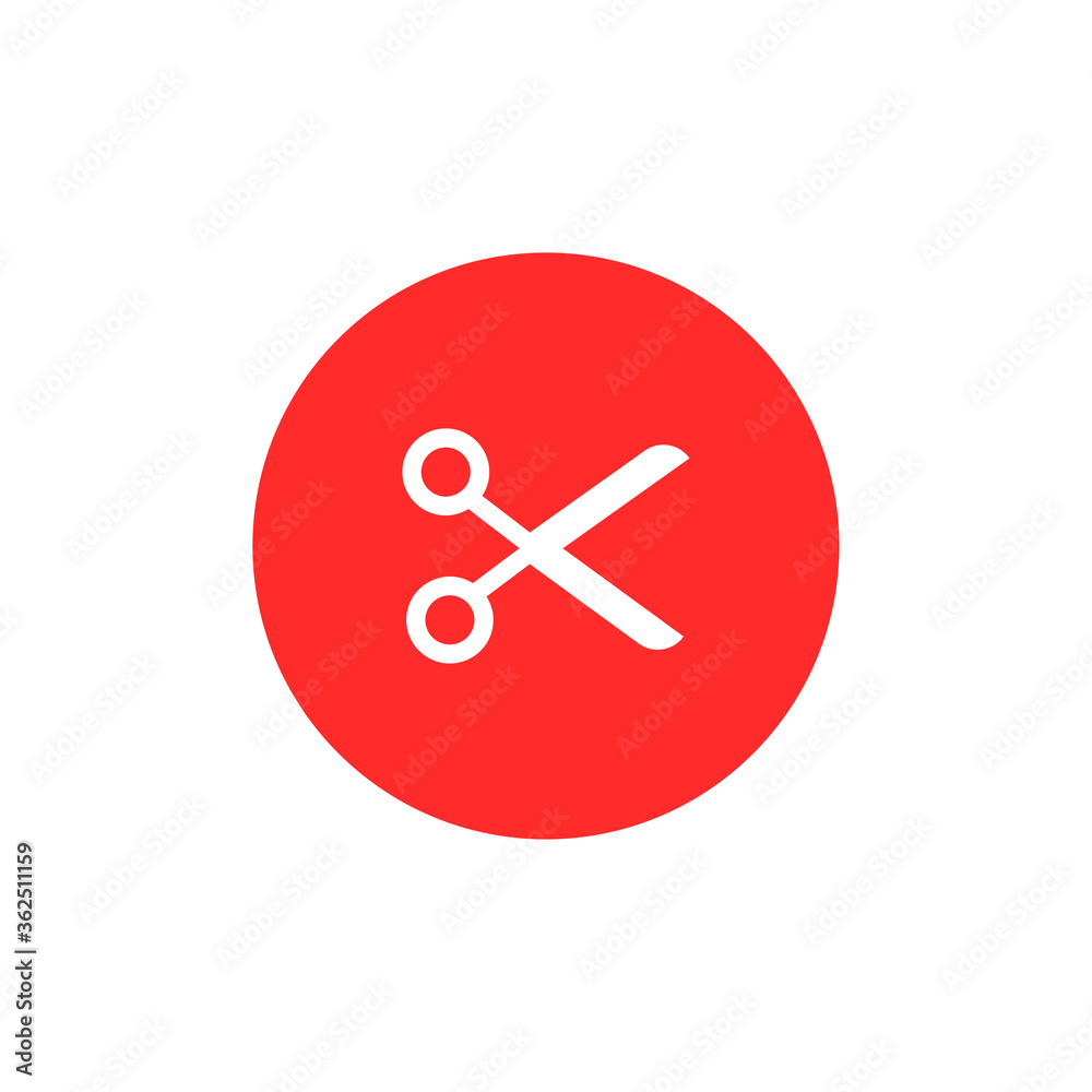 scissor icon vector on white background scissor icon vector on white background