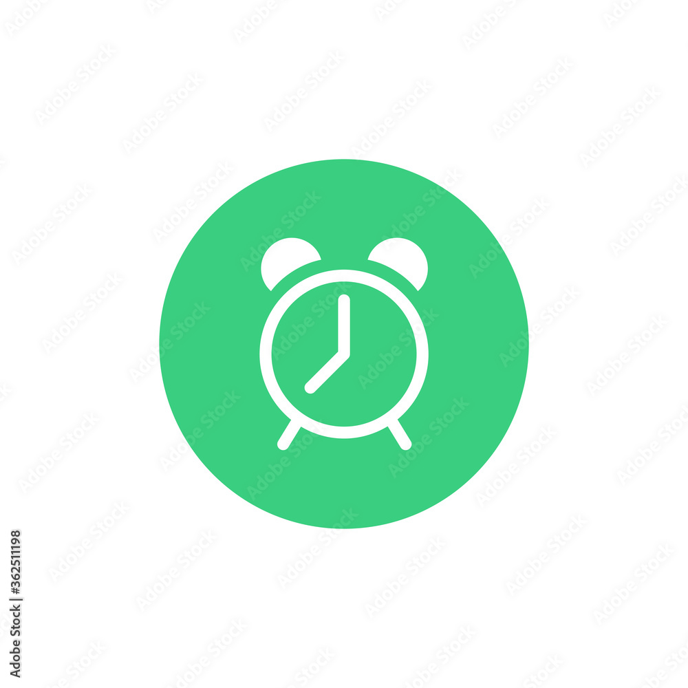 Alarm clock icon vector on white background Alarm clock icon vector on white background