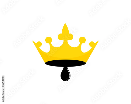 Crown with oil droplet underneath