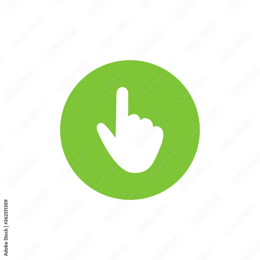 Click hand icon vector on white background Click hand icon vector on white background