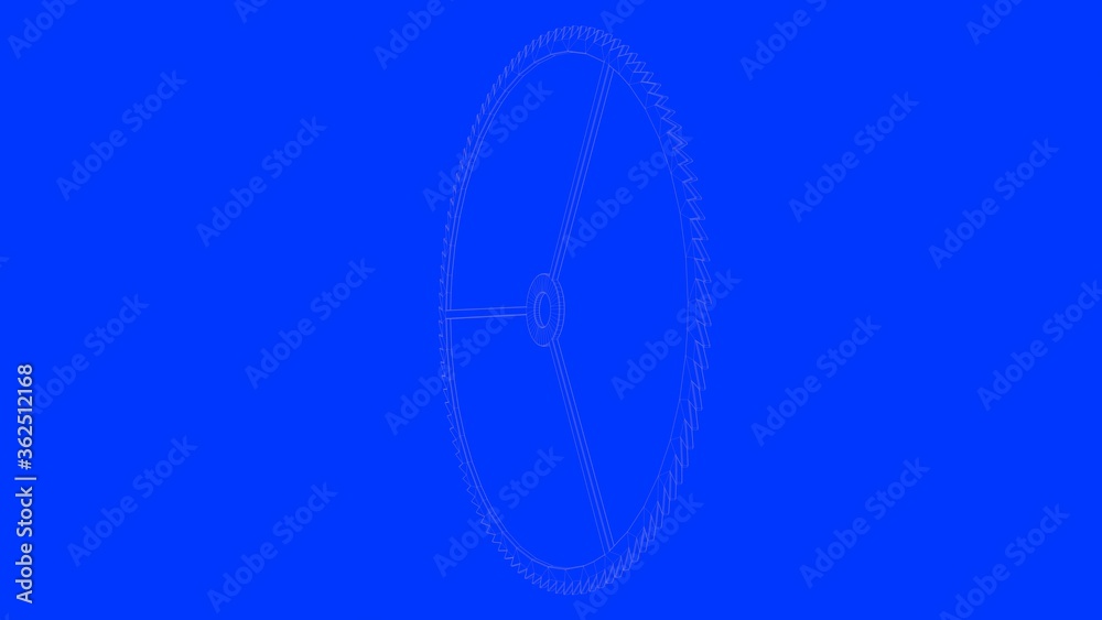 3d rendering of a white lines illustration isolated on blue background 3d rendering of a white lines illustration isolated on blue background