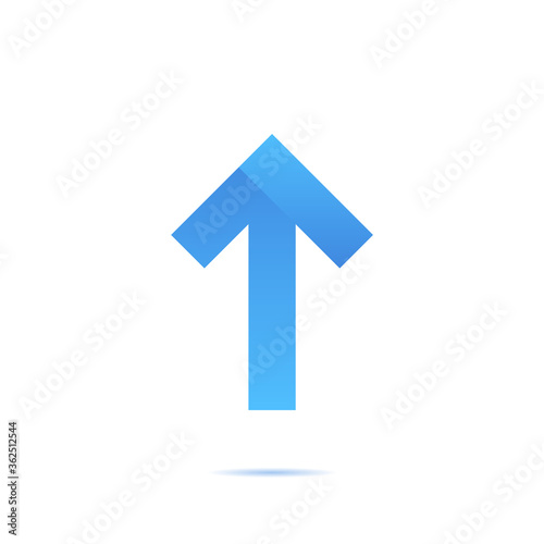 Simple arrow boost up. Vector logo icon