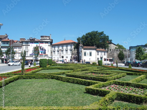 Largo (Platz) de Republica do Brasil in Guimaraes Portugal photo