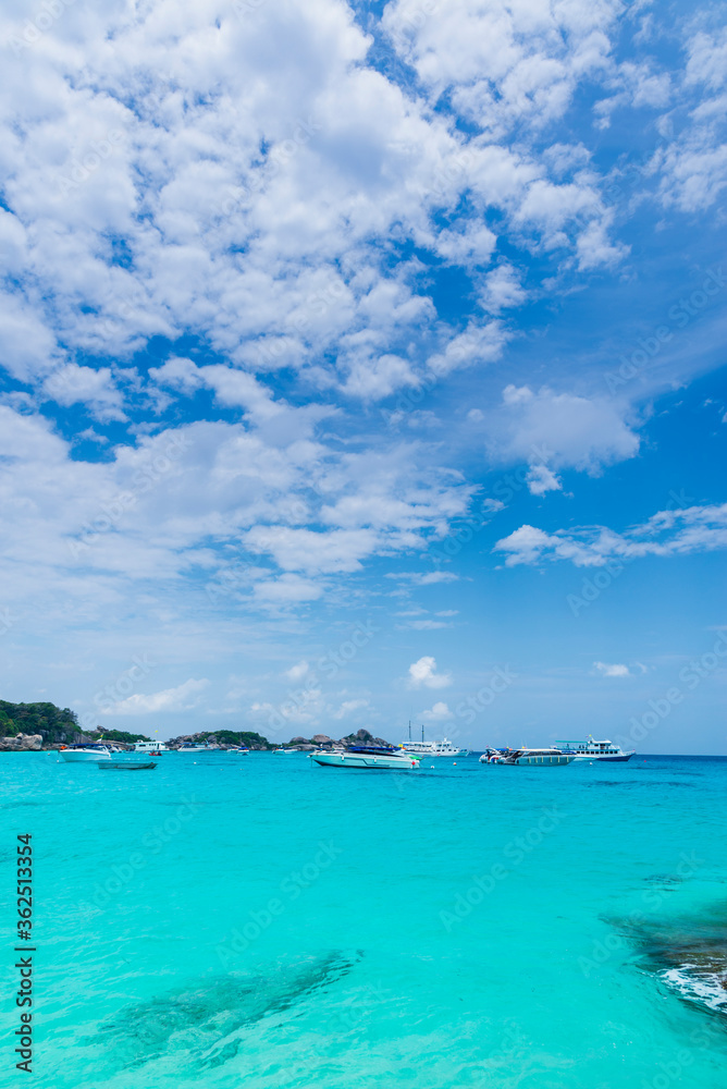 Beautiful crystal clear sea at tropical paradise island, Similan island, Andaman sea, Thailand Beautiful crystal clear sea at tropical paradise island, Similan island, Andaman sea, Thailand