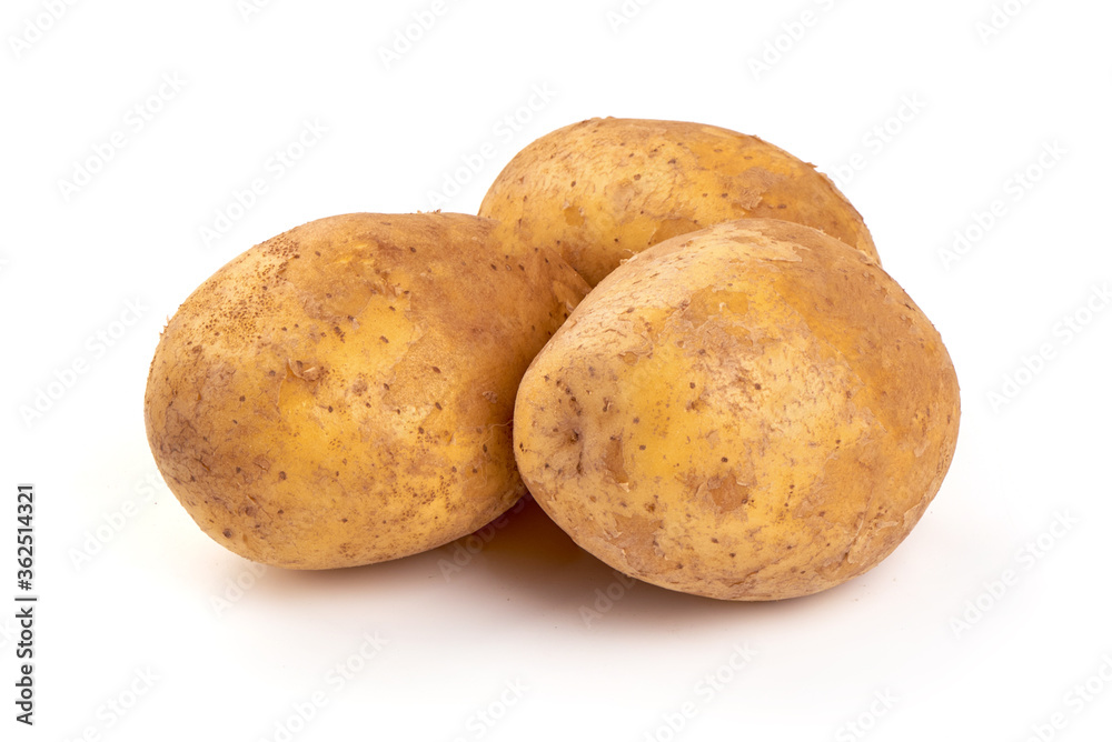 New potatoes, isolated on white background New potatoes, isolated on white background
