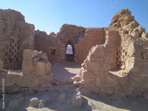 Masada National Park in the Dead Sea region of Israel photo