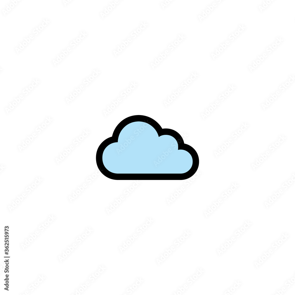 Cloud Vector Icon. Isolated Weather Cloud Illustration Icon Cloud Vector Icon. Isolated Weather Cloud Illustration Icon