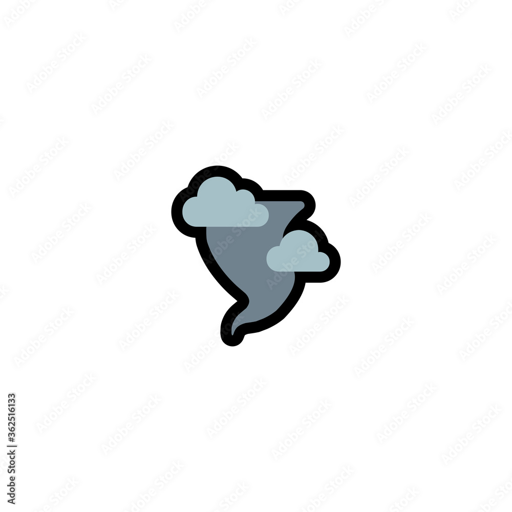 Tornado Vector Icon. Isolated Typhoon Cartoon Style Tornado Vector Icon. Isolated Typhoon Cartoon Style