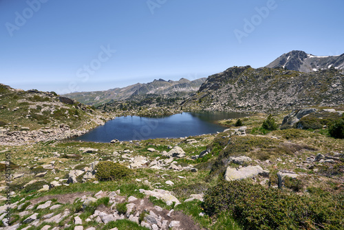 beautiful lake on the llac dels pessons route in the andorran pyrenees