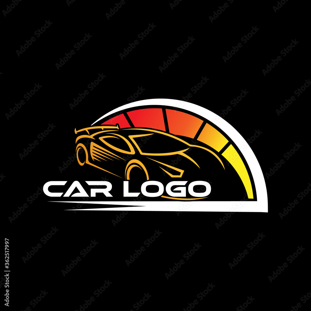 Auto Car Logo icon Vector Illustration template. Modern Sport Car vector logo icon silhouette design. Auto Car logo vector illustration for car repair, dealer, garage and service.