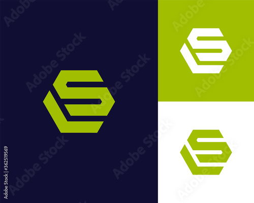 Tableau sur toile Letter L S logo design