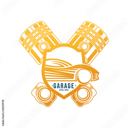 Auto Car Service Logo icon Vector Illustration template. Modern Car Service vector logo silhouette design. Abstract Car logo vector illustration for car repair, dealer, garage and service.