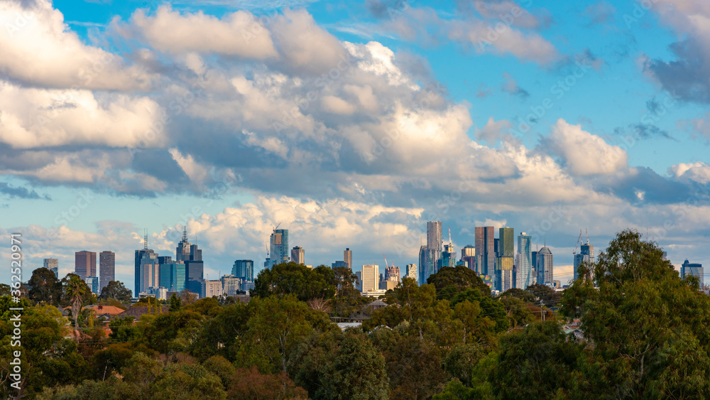 A large panorama of the city of Melbourne, Victoria, Australia A large panorama of the city of Melbourne, Victoria, Australia