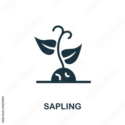Sapling icon. Simple element from global warming collection. Creative Sapling icon for web design, templates, infographics and more
