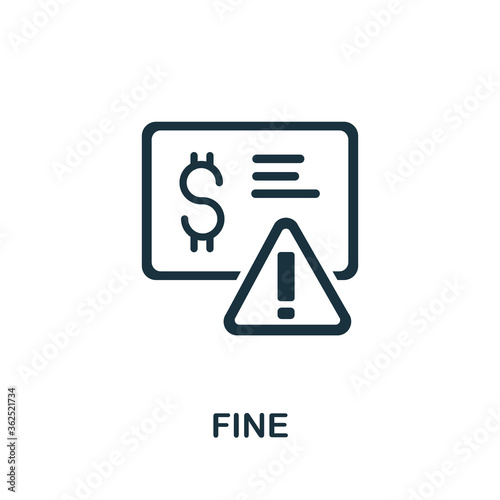 Fine icon. Simple element from Crisis collection. Creative Fine icon for web design, templates, infographics and more