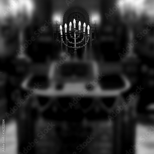 Jewish religion. Artistic look in black and white. photo