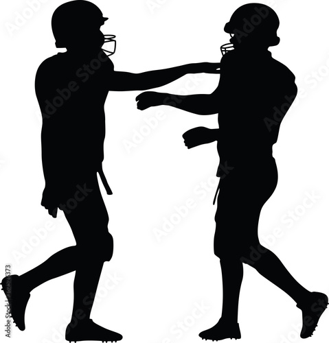 football american silhouette player