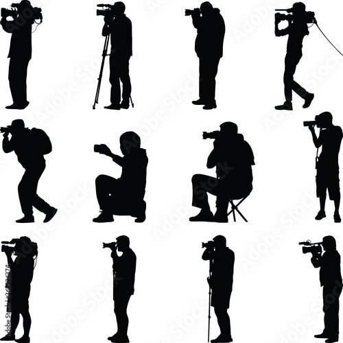 photographer silhouette vector