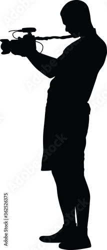 photographer silhouette vector