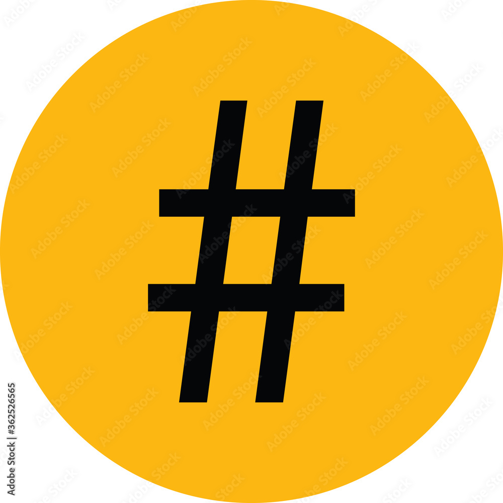 Fototapeta premium hashtag sign. number sign. pound sign.